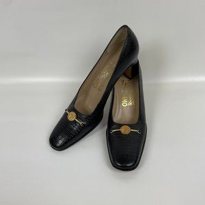 Ferragamo leather heels